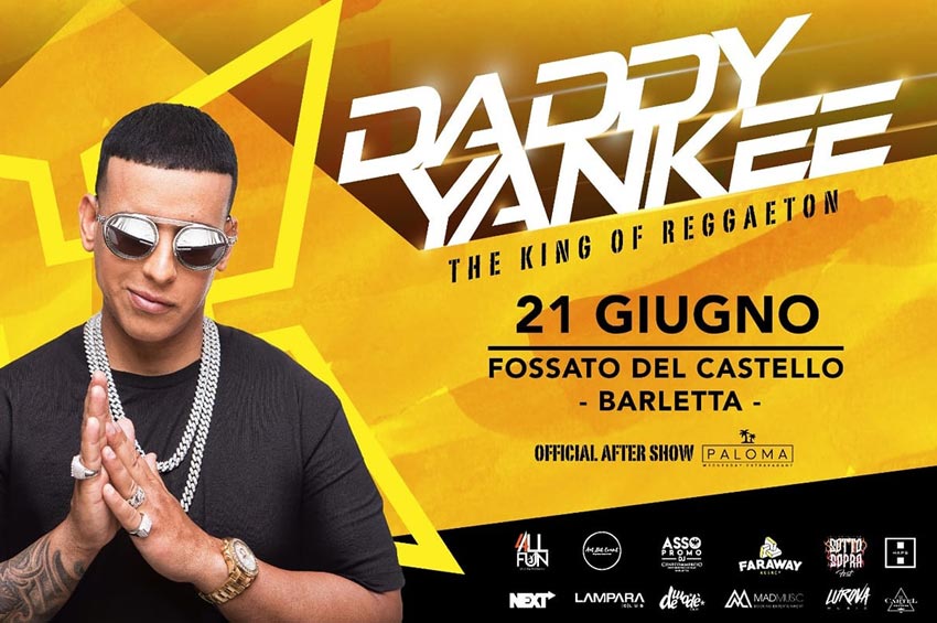 Daddy Yankee a Barletta, tutto pronto per lo show